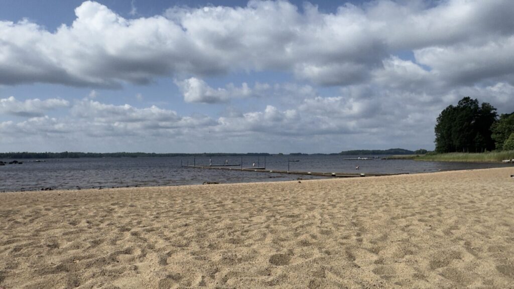 A lakeside swimming spot near Lönsboda